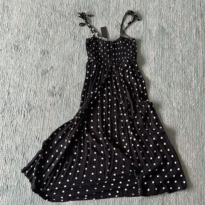 kendall kylie coverup dress open front split size medium sundress black white